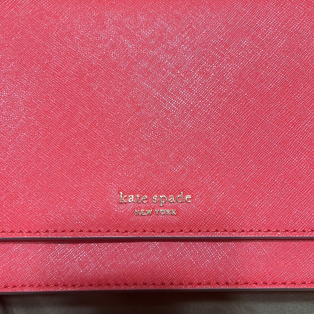 Kate Spade Red Crossbody Bag with Gold Chain - Picture 4 of 4